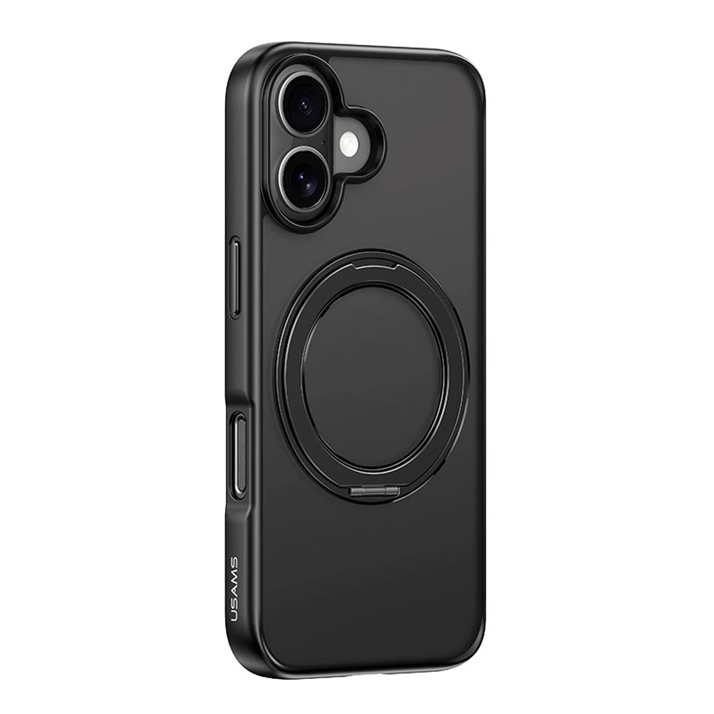 Case Magsafe+soporte rotable para iPhone 16 6.1″ USAMS Negro