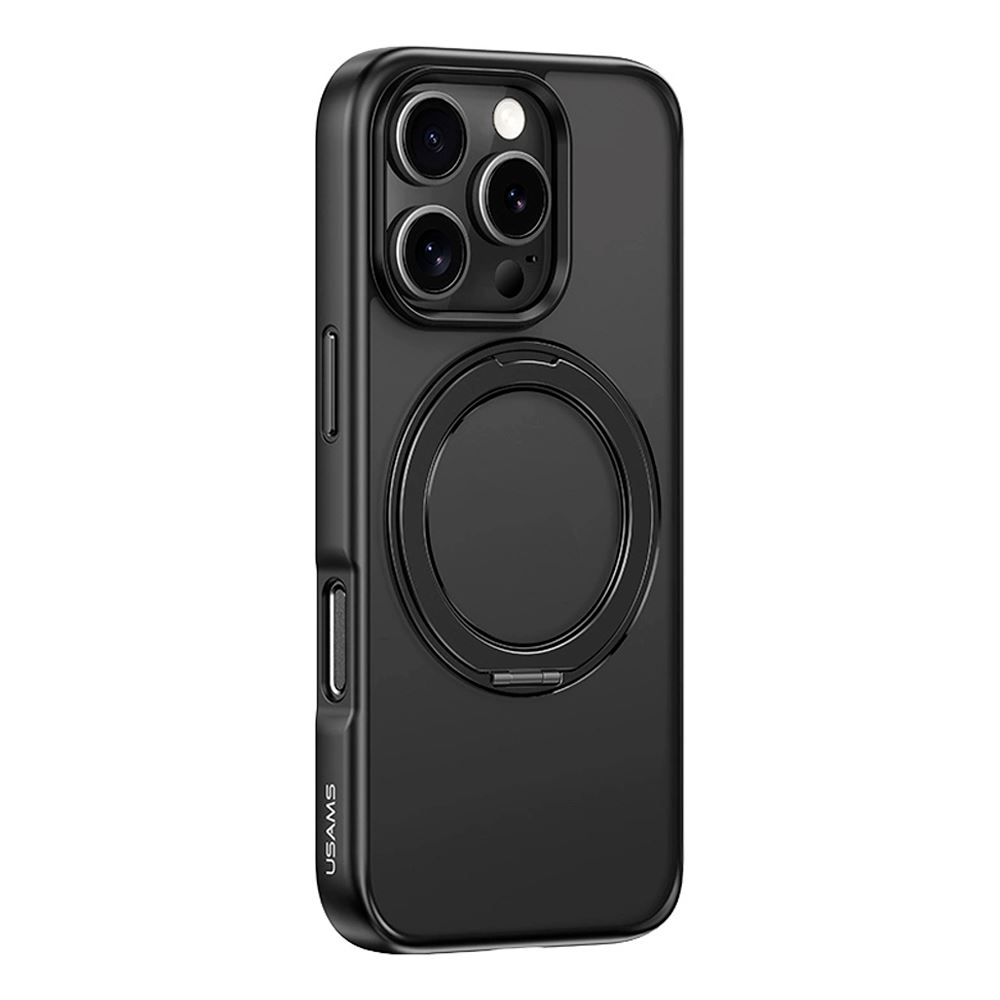 Case Magsafe+soporte rotable para iPhone 16 Pro 6.3″Negro