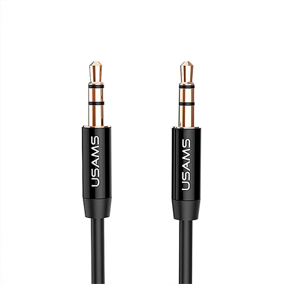 Cable Audio 3.5mm a 3.5mm USAMS  Negro YP-01