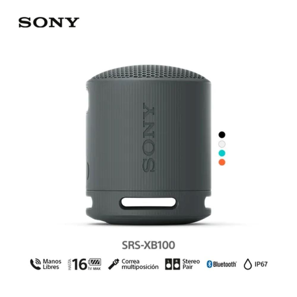 Sony Parlante Bluetooth SRS-XB100 Portátil Waterproof Negro