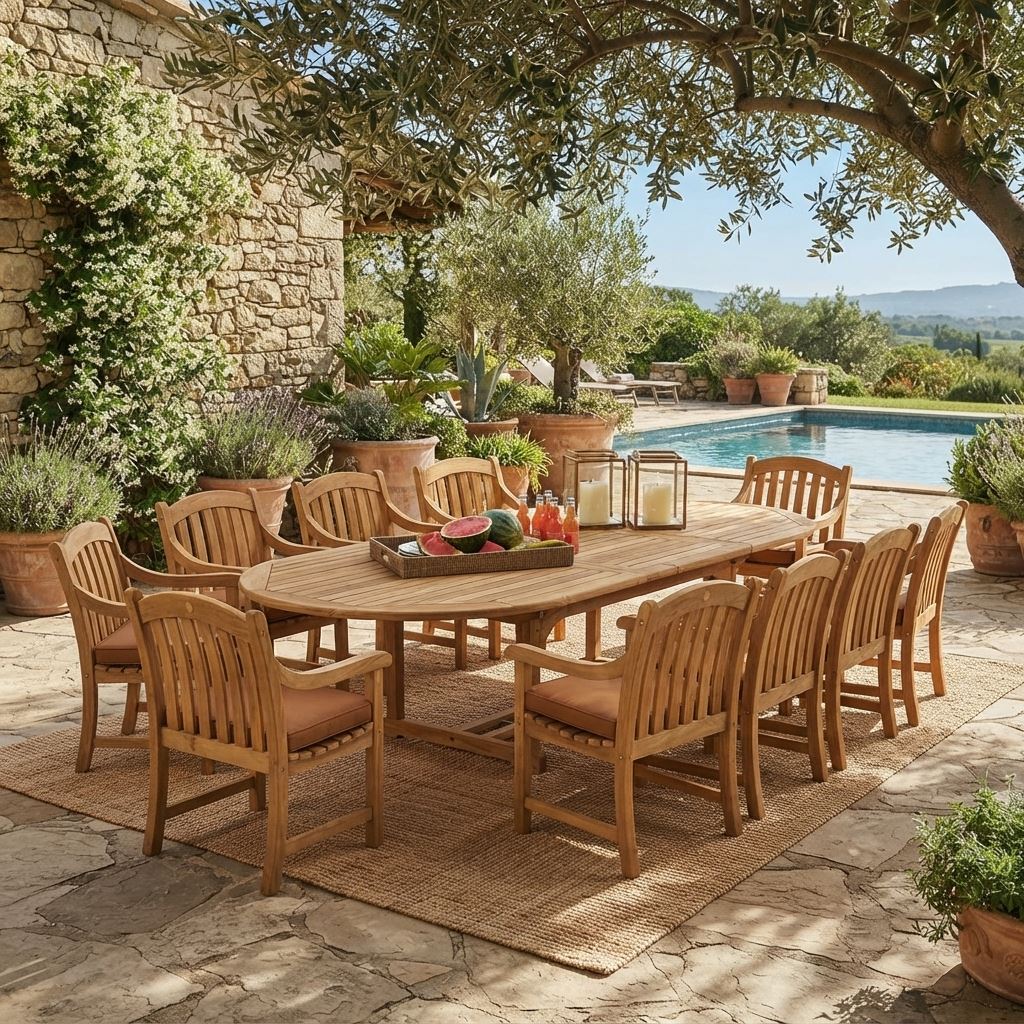 Comedor de Exterior de Madera Acacia 8 Personas Movenda