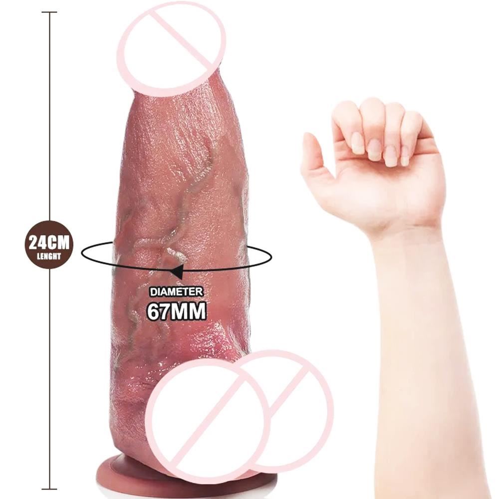 Dildo Consolador Enorme 24 X 6.7cm Pene Realista Grande Grueso