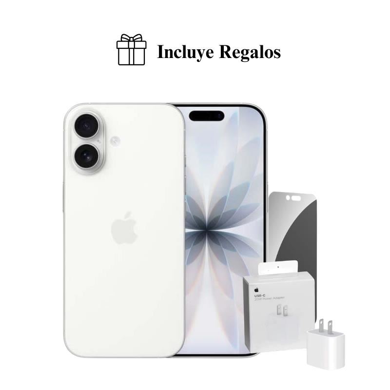iPhone 17 Apple Intelligence 256GB (eSIM) - Blanco + Combo de Regalo