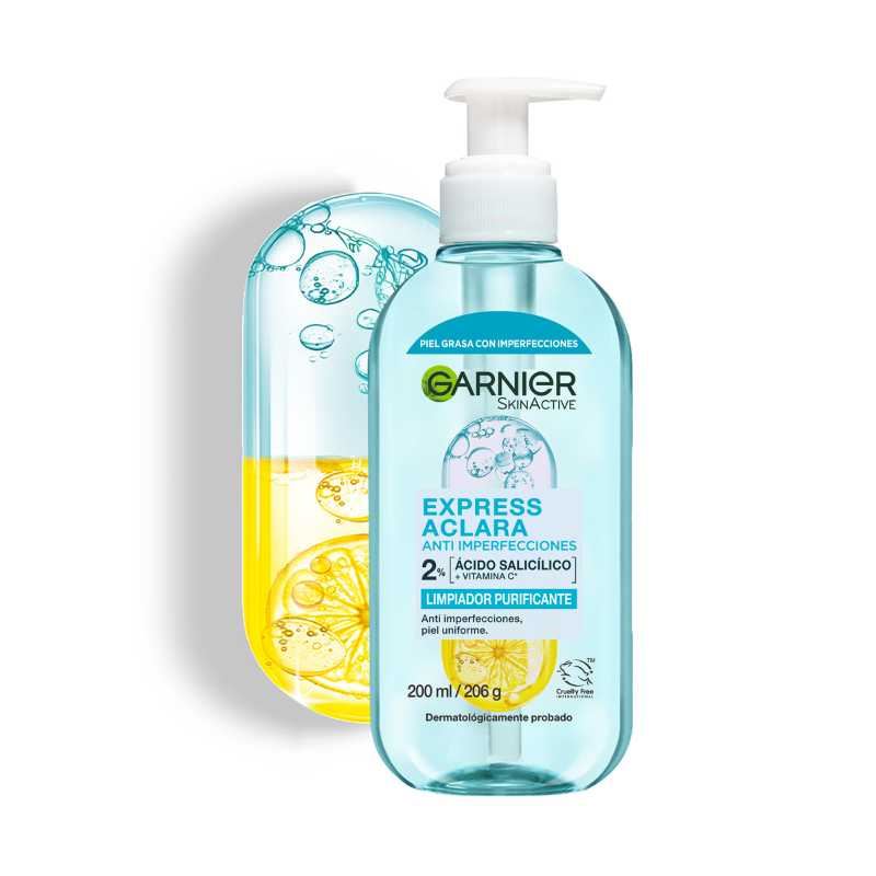 Garnier Express Aclara Anti Imperfecciones Limpiador Purificante 200ml