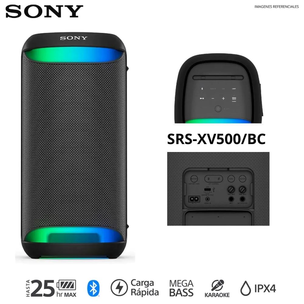 Parlante Sony SRS-XV500 Para Fiestas Bluetooth