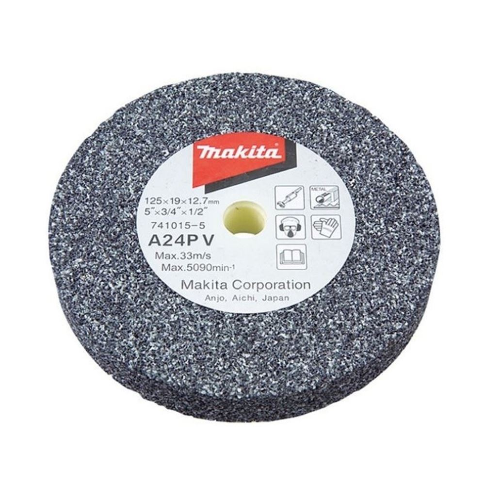 Piedra Abrasiva 5" x 19mm x 1/2" Grano 24 Makita 741015-5
