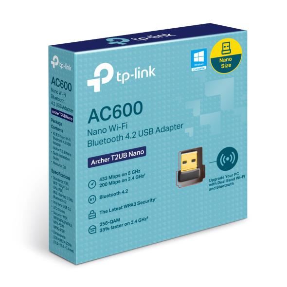 ADAPTADOR INALÁMBRICO AC600  TP-LINK ARCHER T2UB NANO WIFI
