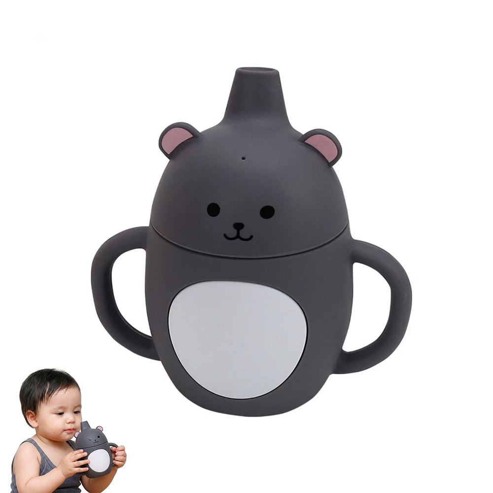 Vaso de Silicona Ratoncito gris 360º anti derrame para bebe