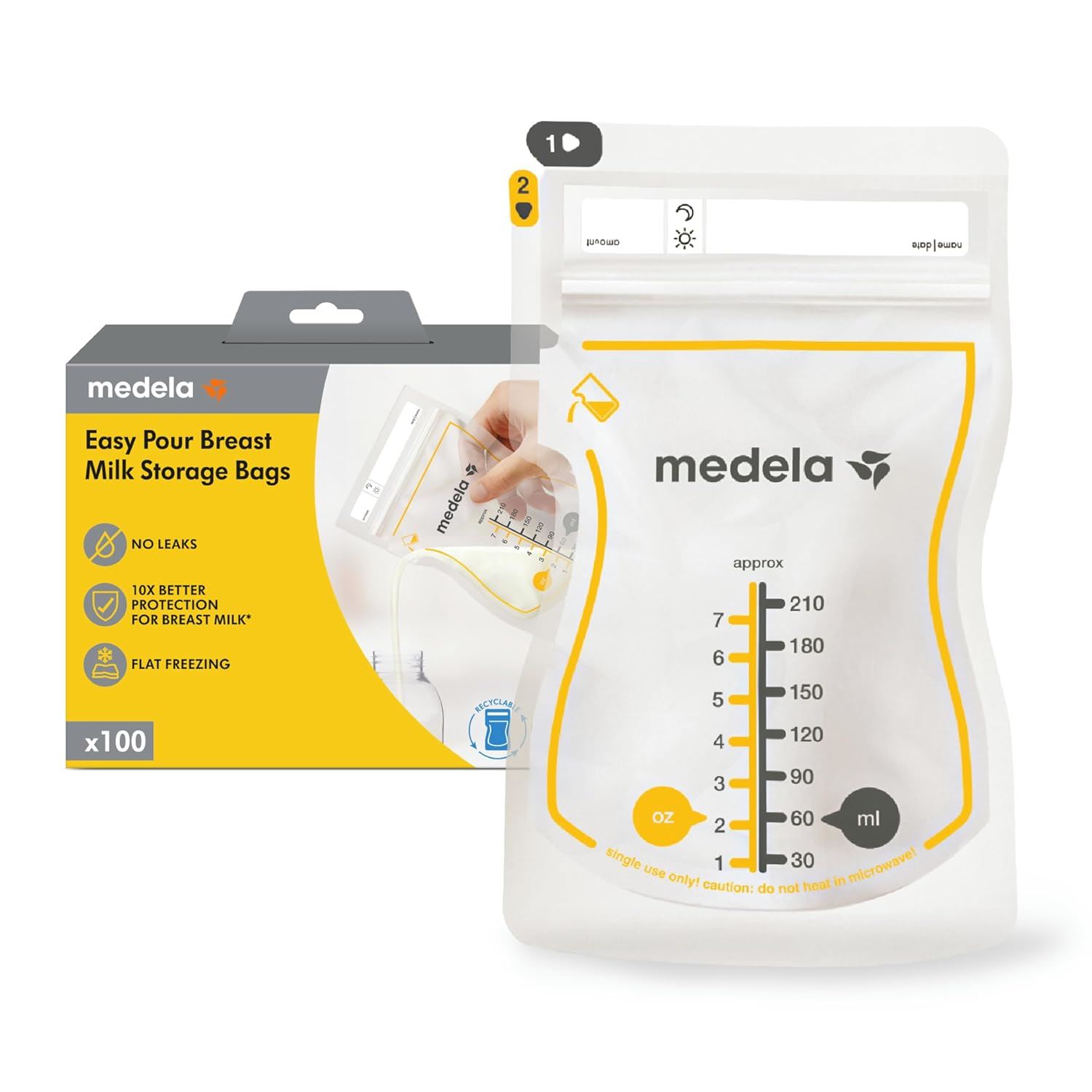 Medela Bolsas para Leche Materna Easy Pour 100 Pack