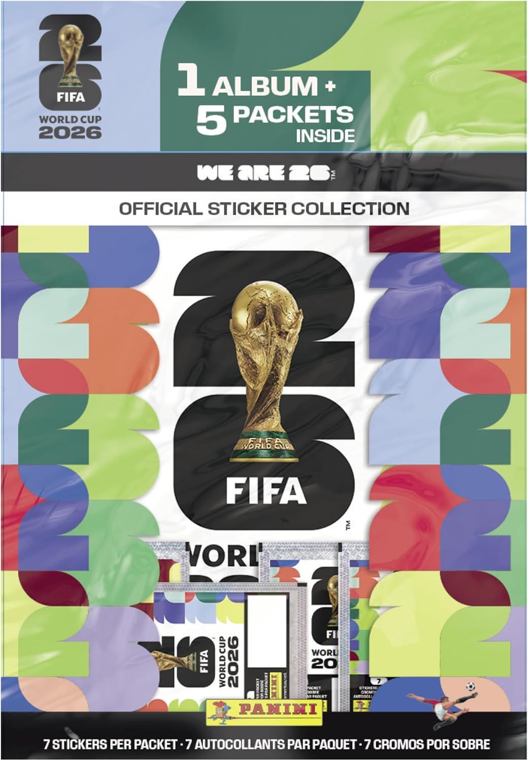 MUNDIAL 2026 PREVENTA Panini 2026 Álbum Mundial + PAQUETON DE 5 STICKERS DE FIFA Starter Bundle EDICION USA