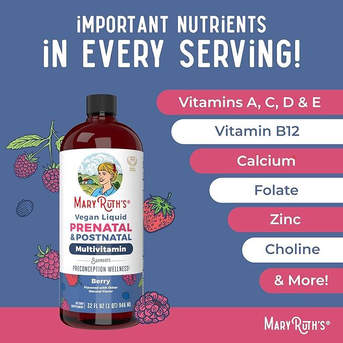 MaryRuth’s Vegan Liquid Prenatal & Postnatal Multivitamin