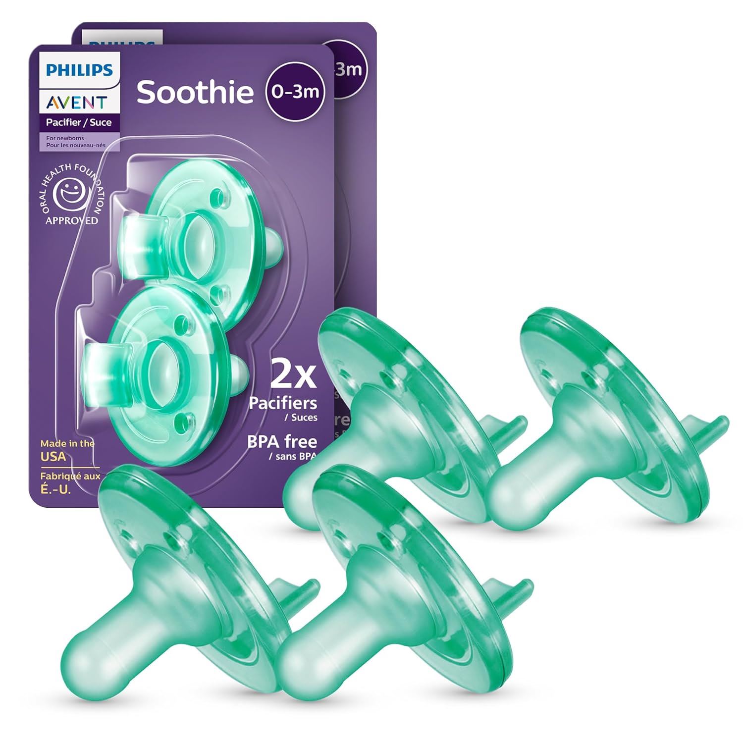 Philips Avent Chupón Soothie Silicona 0-3 Meses 4 Pack