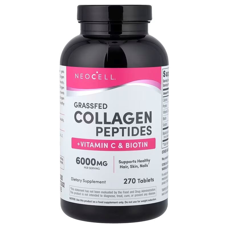 Neocell Grassfed Collagen Peptides Vitamin C & Biotin 6000mg 270 Tabletas