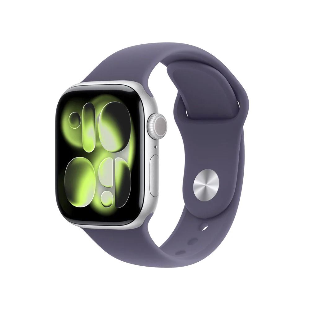APPLE WATCH SERIES 11, 46MM GPS, SILVER SPORT BAND PURPLE FOG, TALLA M/L