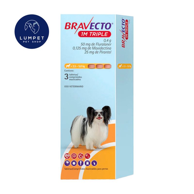 Bravecto 1M Triple 2,5 - 5 kg 50 mg