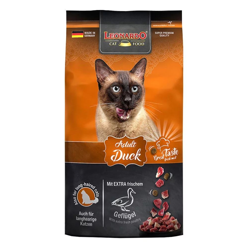 Alimento Leonardo para Gatos Adultos Sabor Pato 1.8 Kg