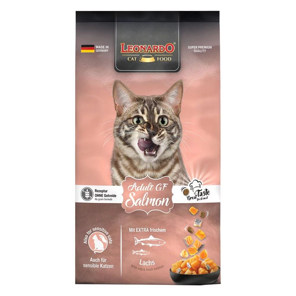 Alimento Leonardo Libre de Granos Gato Adulto Salmón 1.8 Kg