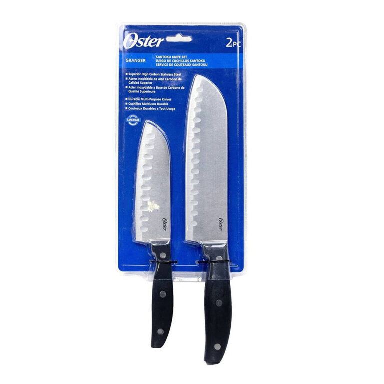 Set 2 Cuchillos Oster® 2Pzs Santoku Acero Inoxidable 75680 02