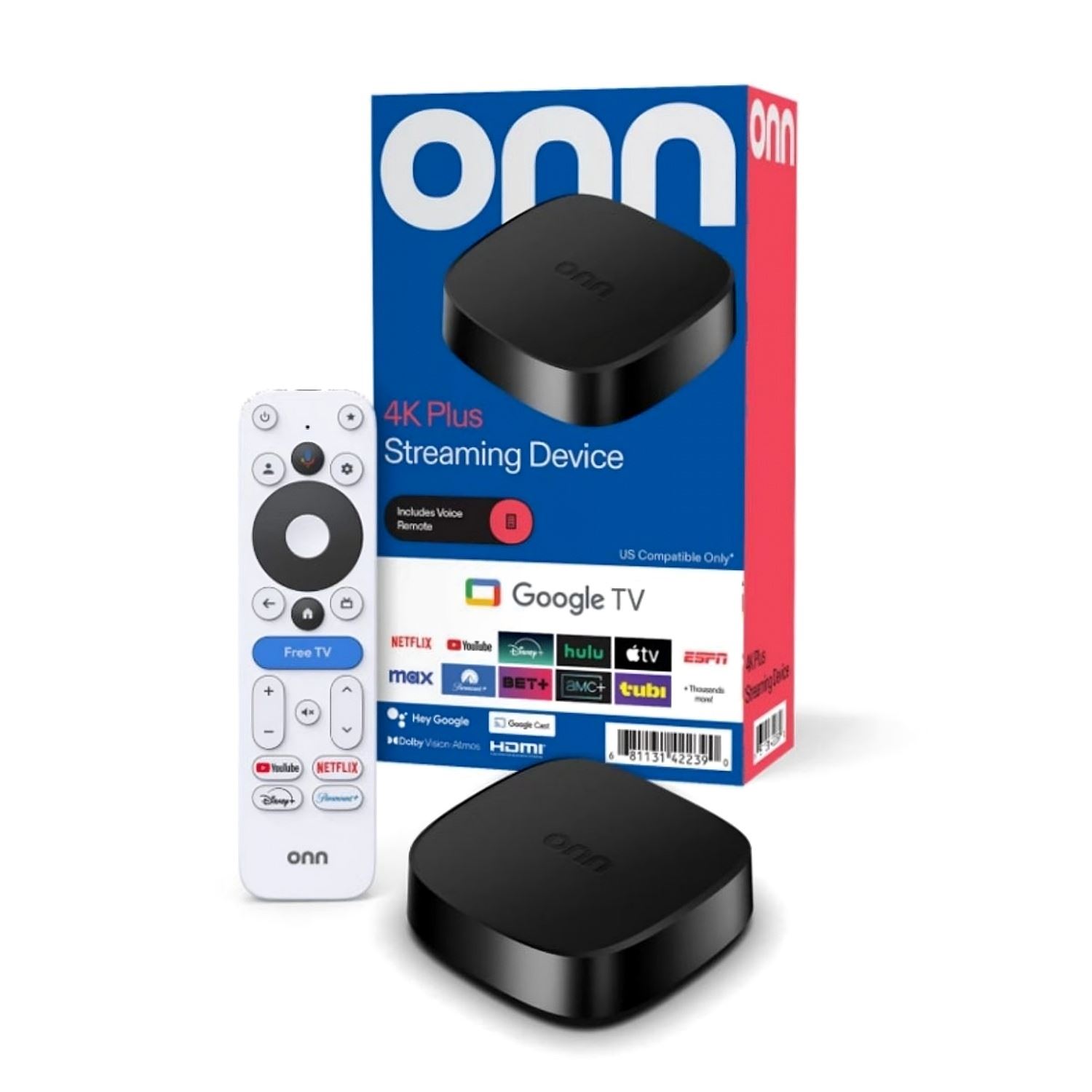 Streaming Watch Onn 4K Plus 16GB Chromecast Google TV-VPN Configurado