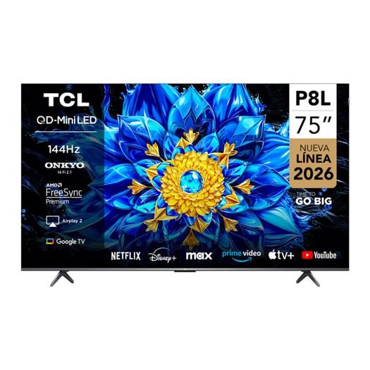 Televisor TCL 75'' Premium QD-Mini LED Google TV 75P8L Año 2026