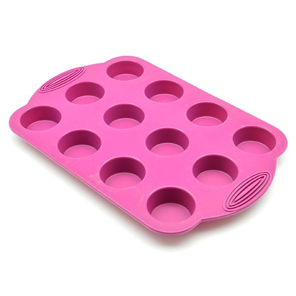 MOLDE DE SILICONA PARA MINI PONQUE 12 UND 30 x 19.5 x 2 CM PURPLE