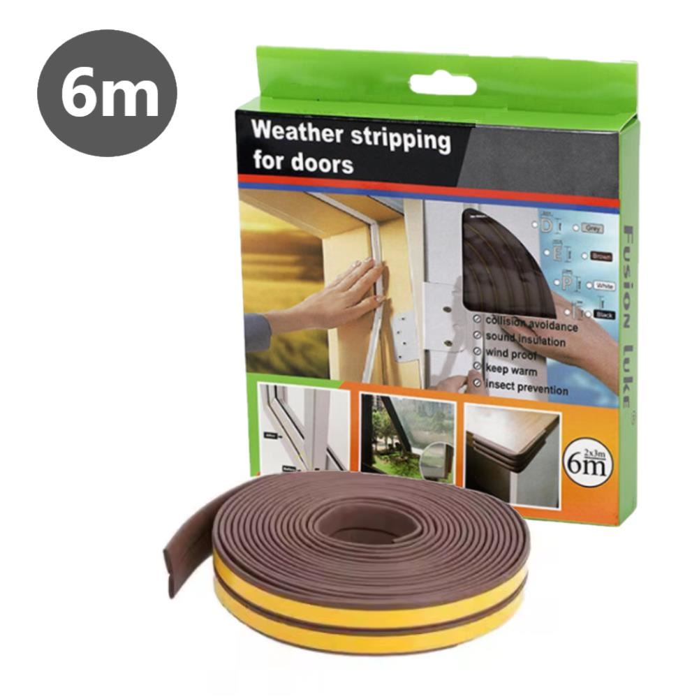 Burlete Adhesivo Para Puertas y Ventanas - 6m