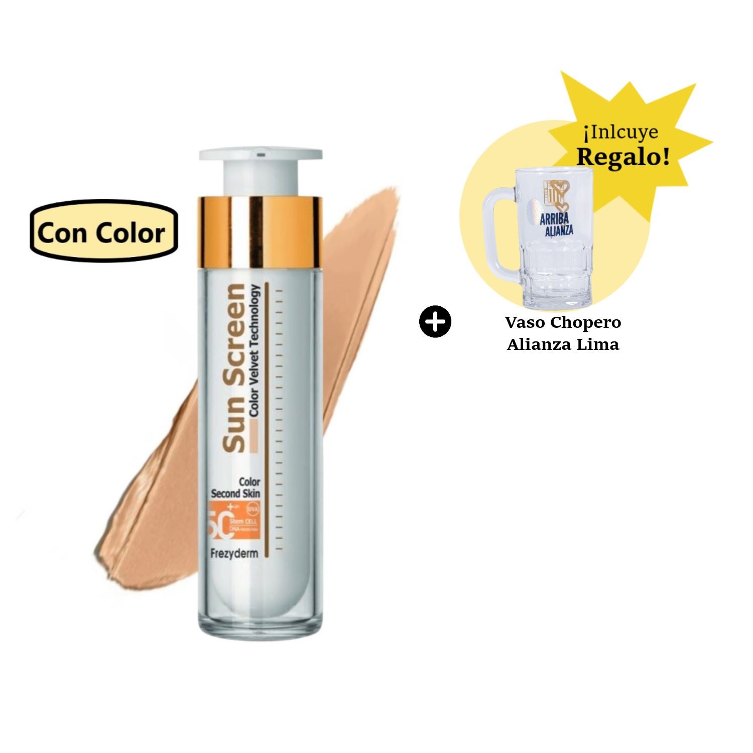Frezyderm Color Face Spf50 50Ml + Vaso Chopero Alianza 330ML