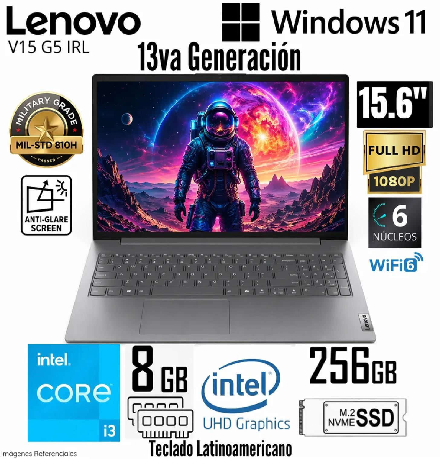 Laptop Lenovo V15 G5 IRL 83GW005NLD Intel Core i3-1315U, 8GB RAM, 256GB SSD, 15.6" Full HD
