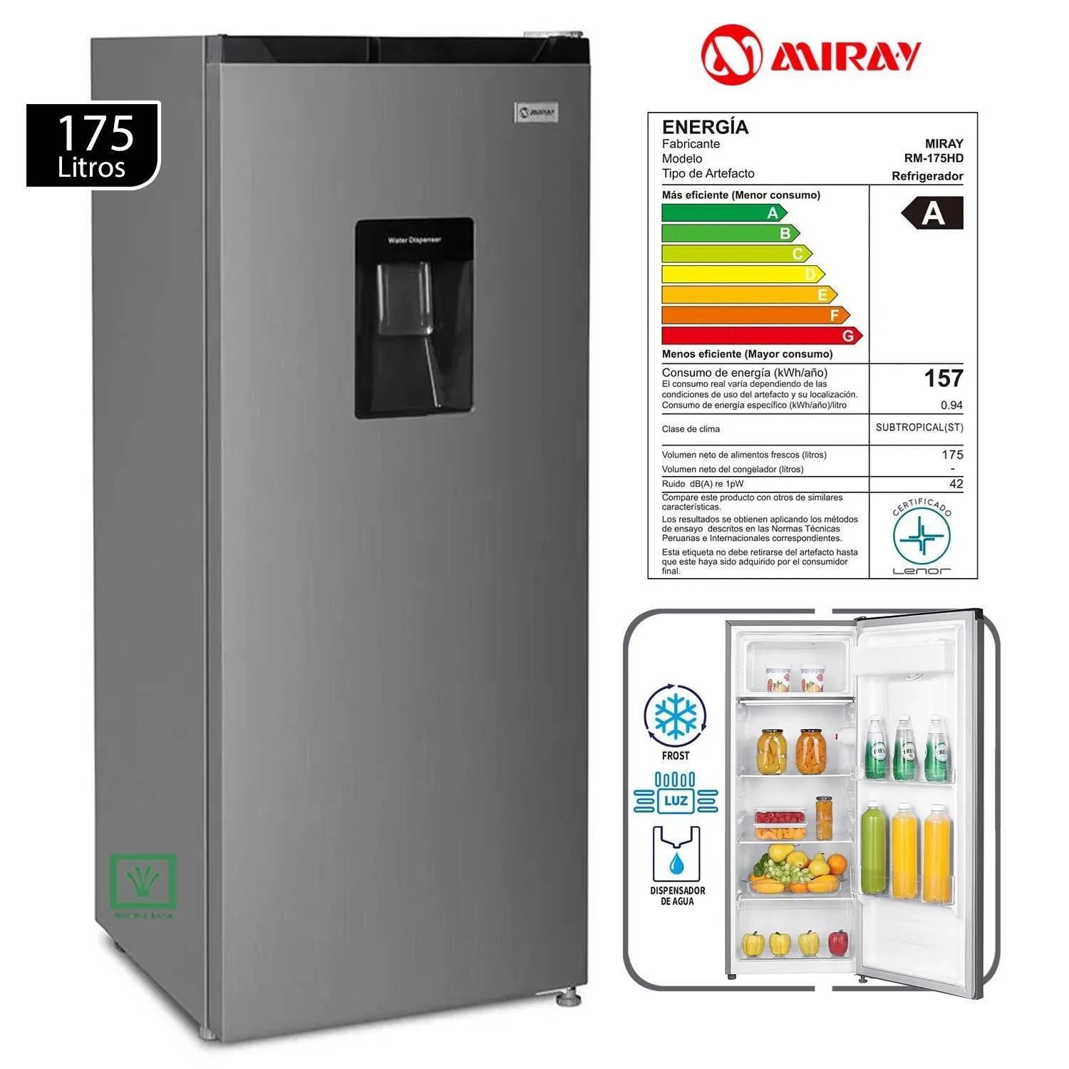 Refrigeradora Miray RM-175HD Frost 175L – Plomo