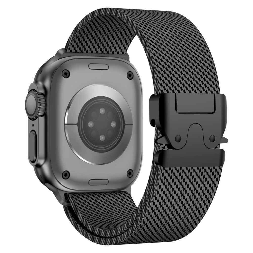 Correa de Acero Milanese Loop Malla Buckle Para Apple Watch Negro