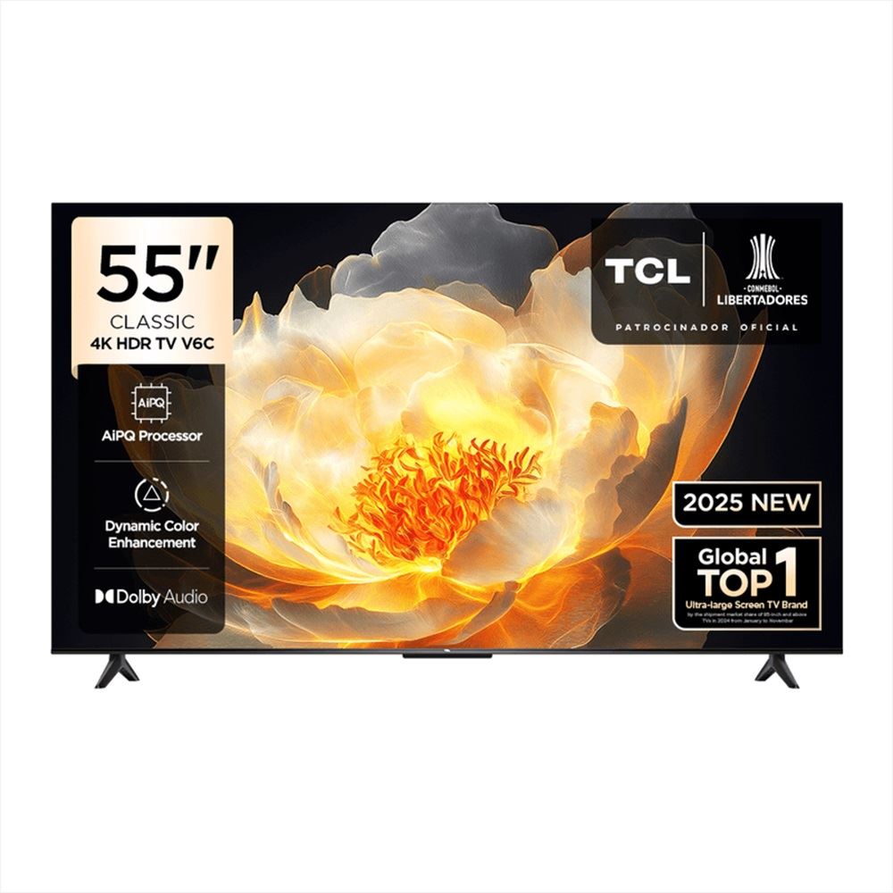TELEVISOR TCL 55 SMART TV GOOGLE TV 4K UHD LED 2025 - 55V6C