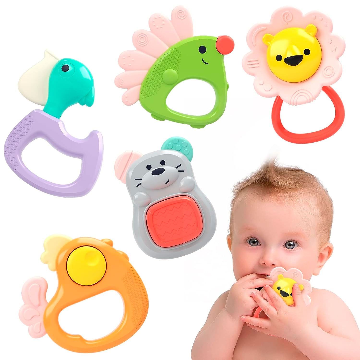 Mordedores de Bebes Bosque Hola E318A 5 Piezas