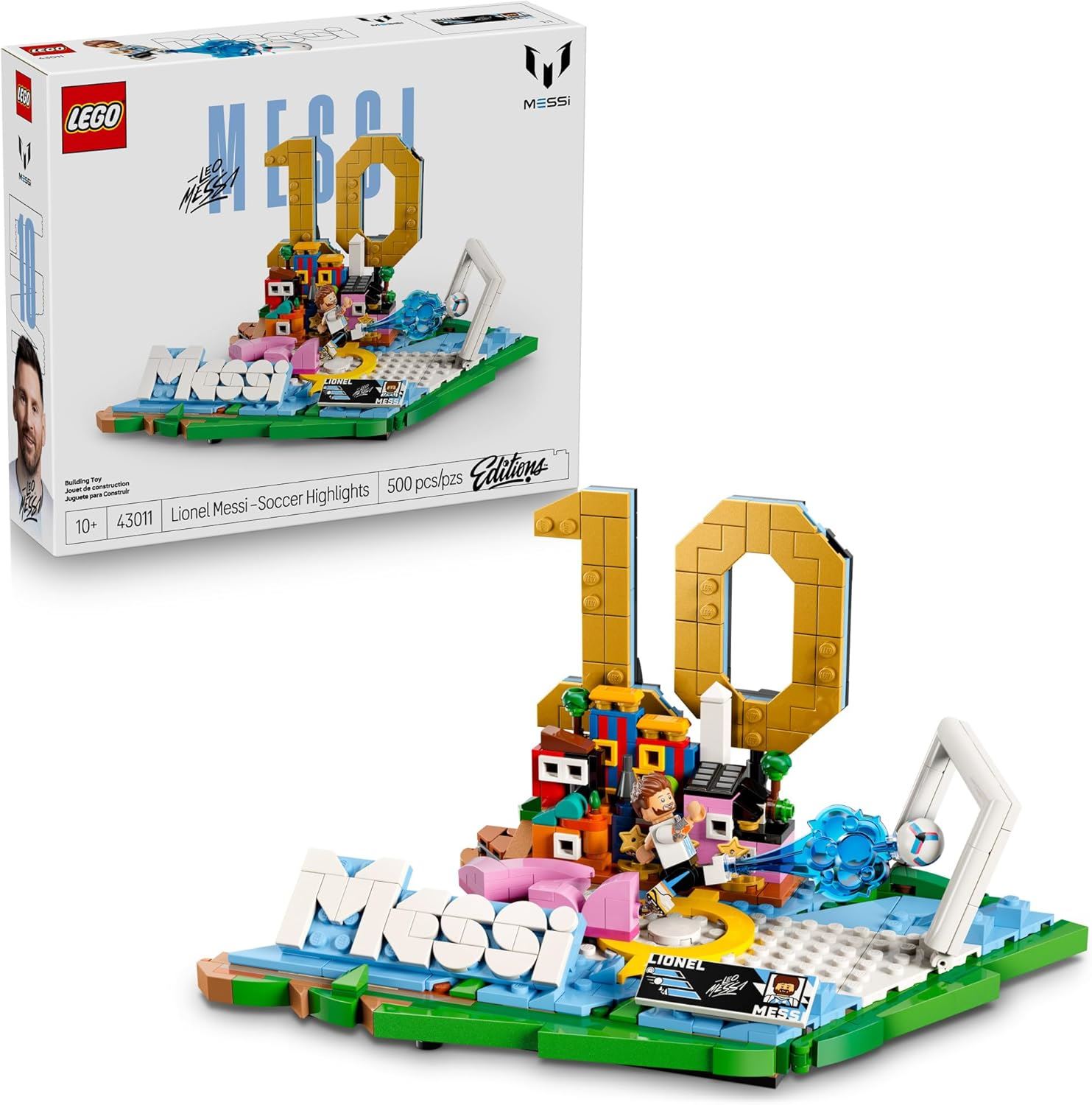 MUNDIAL 2026 LEGO 43011 Editions Lionel Messi – Momentos destacados del fútbol - Set de construcción