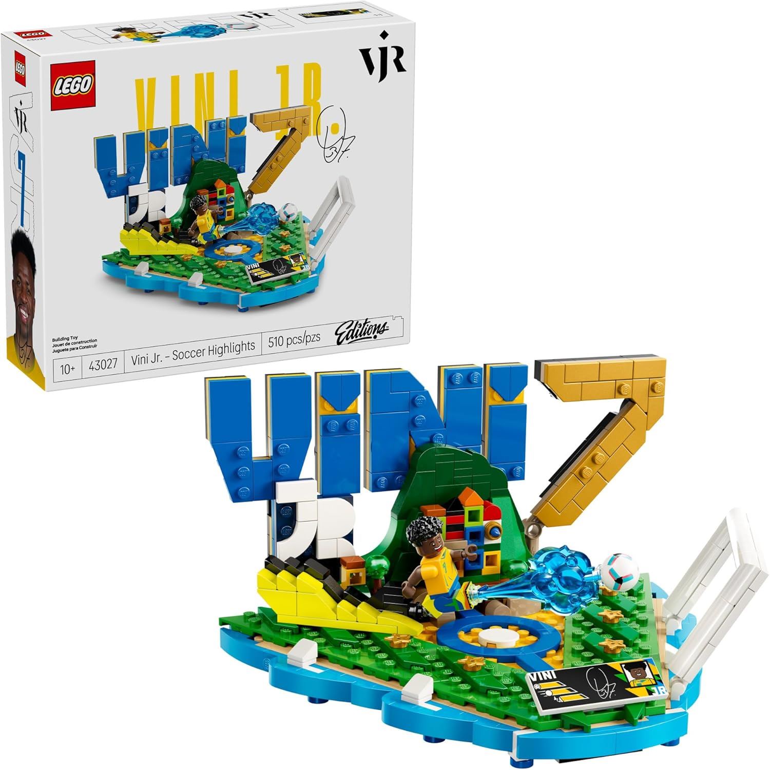 MUNDIAL 2026 LEGO 43027 Vini Jr. Momentos destacados del fútbol - Set de construcción
