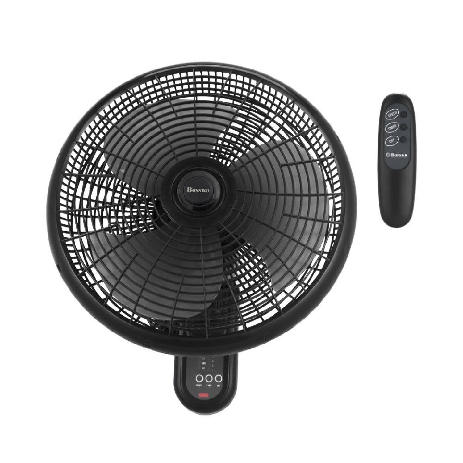 Ventilador De Pared Bossko 80 watts Con Control Remoto Bk-8210PD