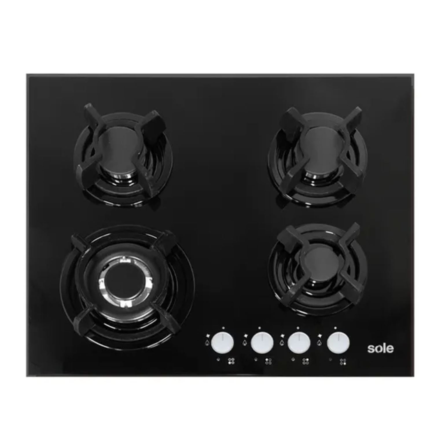 Cocina Empotrable SOLE SOLCO034 4 Quemadores - Negro