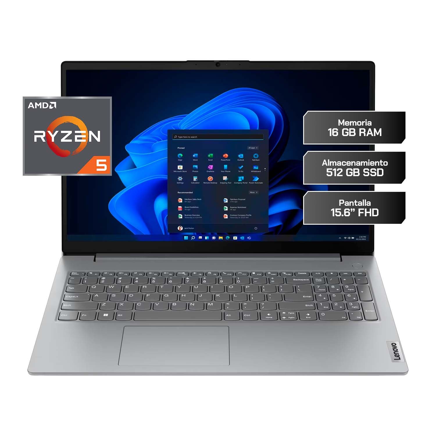 Laptop Lenovo V15 Gen 4 Ryzen 5 7520U 16GB RAM 512GB SSD 15.6" FHD Windows 11