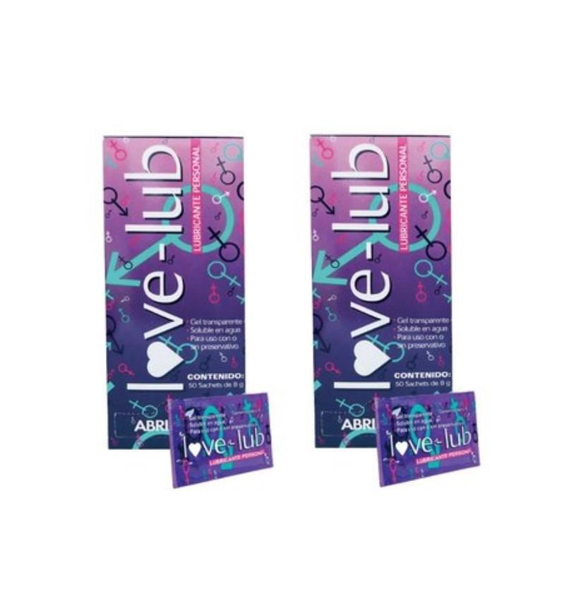 2 Caja de lubricante Love LUB de 50 sachets / ...
