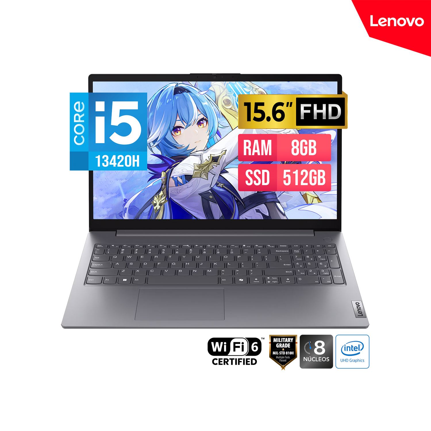 LAPTOP LENOVO V15 G5 IRL 15.6" FHD Core i5-13420H 8GB DDR5 512GB SSD FreeDOS