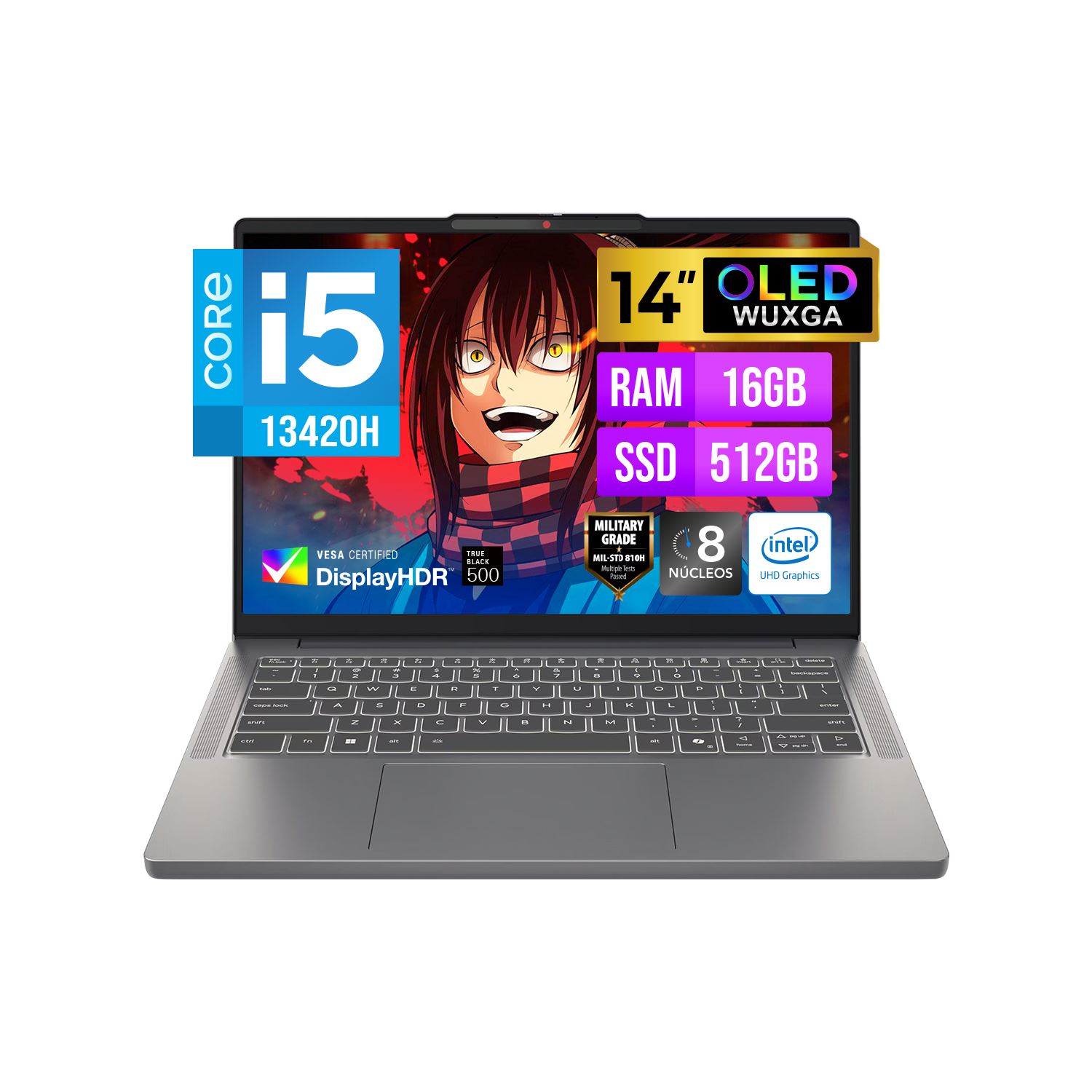 LAPTOP LENOVO IDEAPAD SLIM 3 14" WUXGA OLED i5-13420H 16GB 512GB SSD FREEDOS