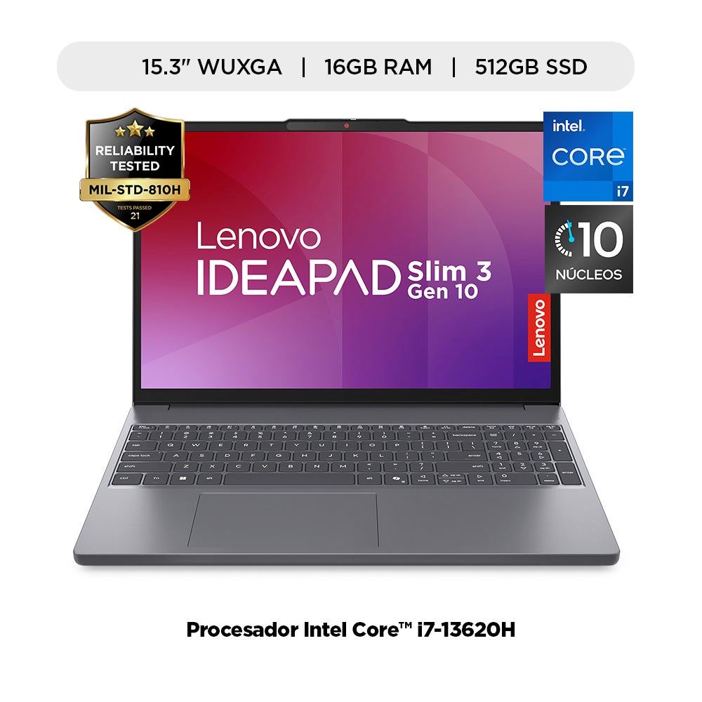 Laptop Lenovo IdeaPad Slim 3i 15.3" Intel Core i7 512GB 16GB WUXGA