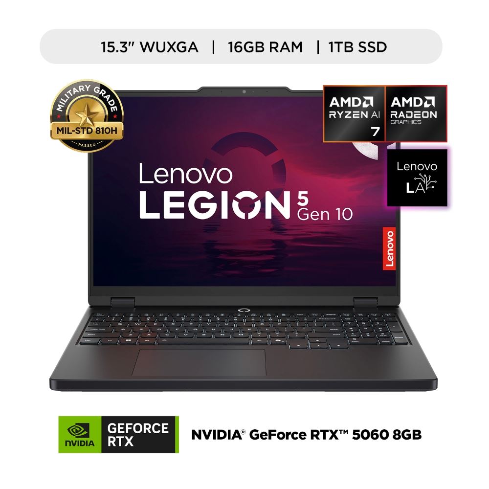 Laptop gamer Lenovo Legion 5 15.3" AMD Ryzen 7 260 16GB 1TB SSD RTX 5060 8GB WUXGA 165Hz