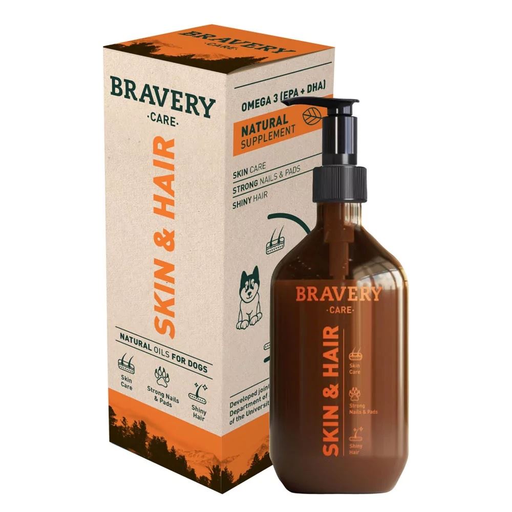 Aceite Bravery Skin&Hair Piel y Pelo Para Perros 500ml