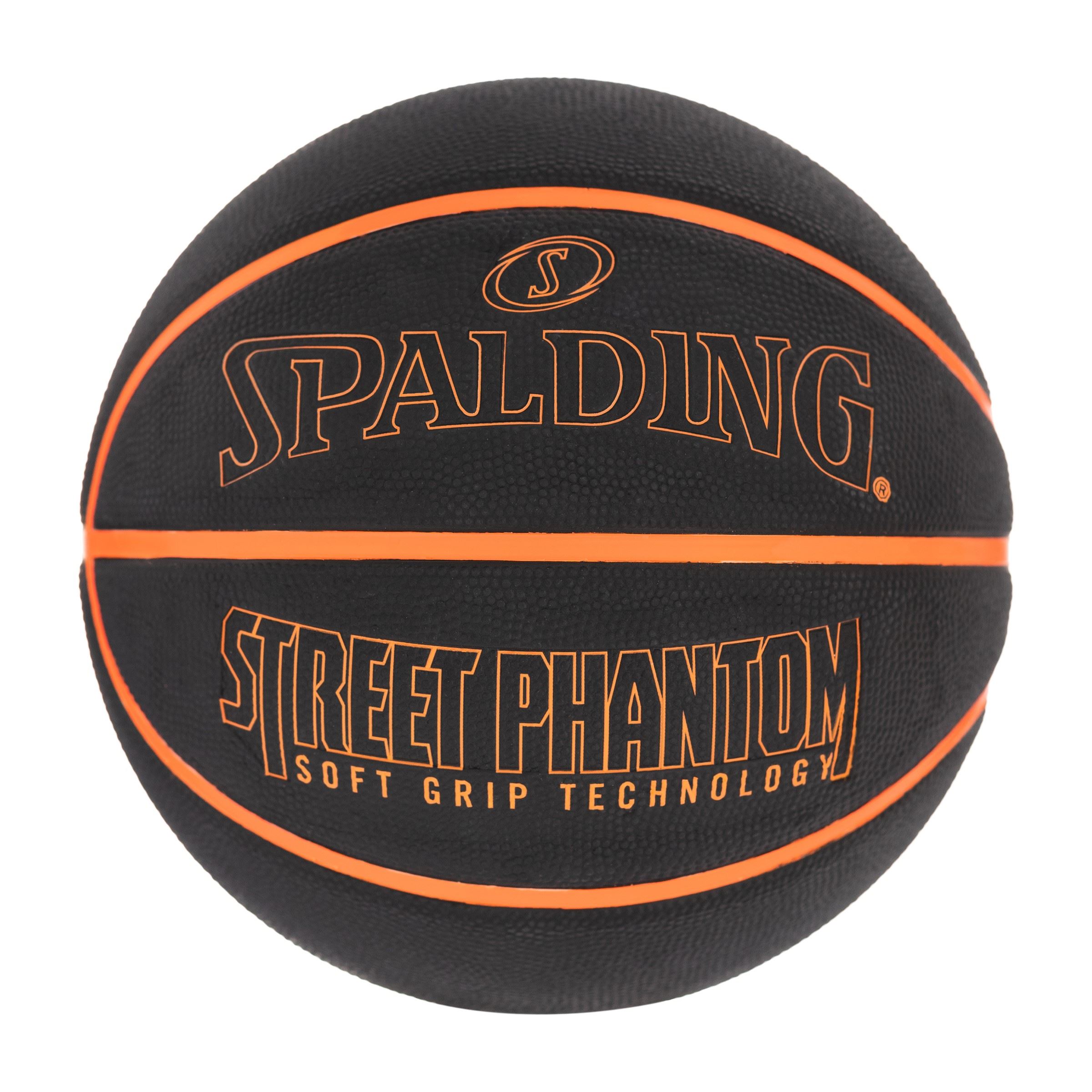 PELOTA DE BASKET SPALDING STREET PHANTOM BLACK/ORANGE TALLA 7