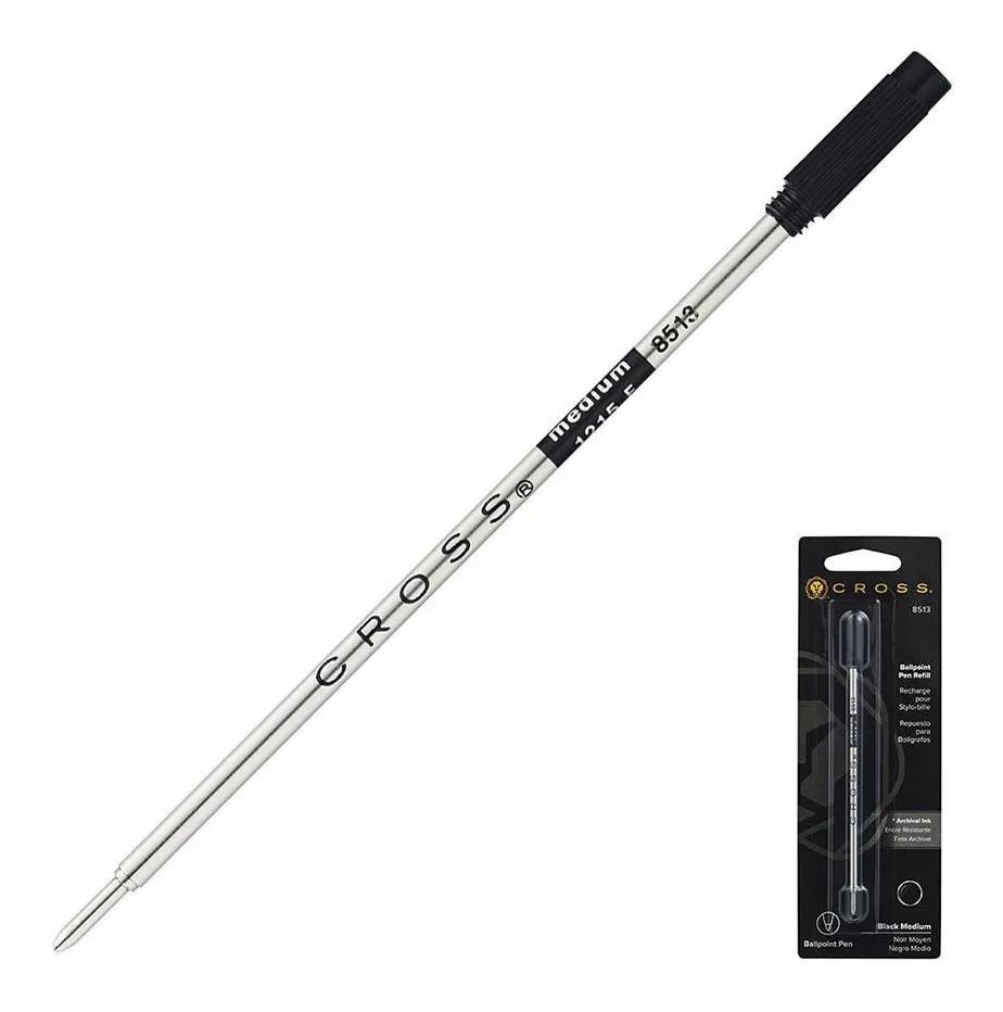 Repuesto Para Bolígrafos Bp Negro Medio Cross Plateado Negro