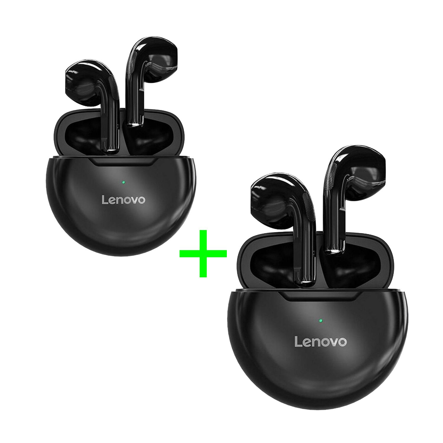 Audífonos Lenovo Ht38 bluetooth True Wireless Earbuds Negro Pack x2