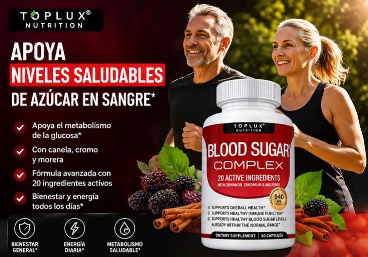 BLOOD SUGAR COMPLEX 20 INGREDIENTES | ENERGÍA, METABOLISMO Y BIENESTAR