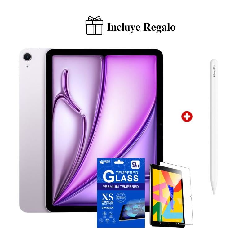 Apple iPad Air 11″ M4 128GB Wi-Fi 12GB RAM Cámara 12MP (2026) – Purple + Pencil Pro + Regalo