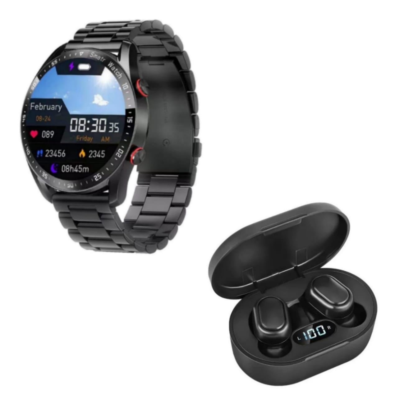 SMARTWATCH 9 PRO NEGRO + EARBUDS MAX NEGRO