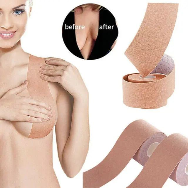 Cinta adhesiva levanta busto boob tape, para mujer color piel